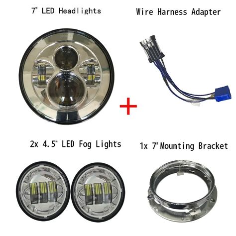 Harley Accessoires Support Moteur Pouces Phare Led Moto Lampes De