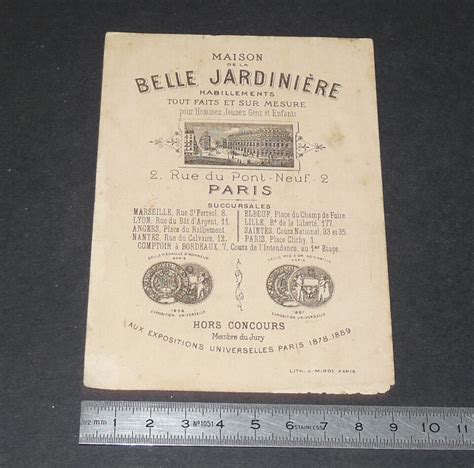 CHROMO 1890 1900 MAISON BELLE JARDINIERE PARIS HISTOIRE FRANCE HUGHES