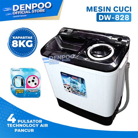 Jual Denpoo Mesin Cuci 2 Tabung DW 9292 4P Kapasitas 8 KG Shopee