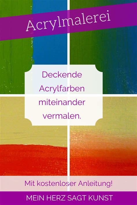 Perfekte Farbübergänge malen zwischen deckenden Acrylfarben Mein Herz