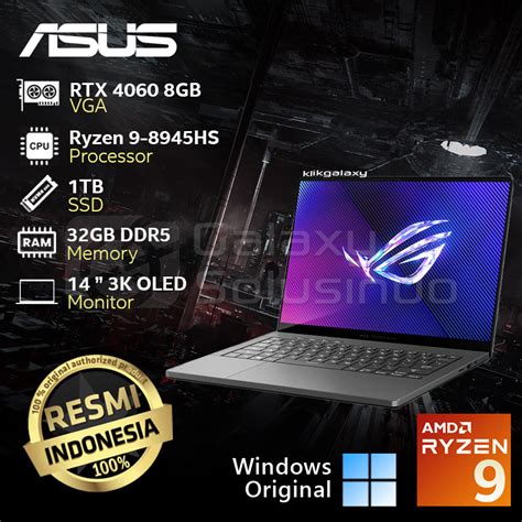 Jual Asus Rog Zephyrus G Ga Uv R Ol G Om Rtx Gb Ryzen