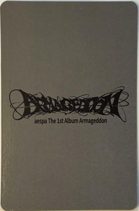 Aespa Armageddon Tower Record Official Photo Card Photocard EBay