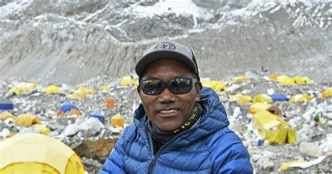 Rekord Sherpa Kami Rita Zum Mal Auf Dem Everest