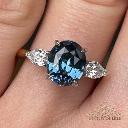 Blue Nigerian Sapphire Diamond Ring Brisbane Bentley De Lisle