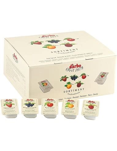 Darbo Naturrein Assorted Jams Pack De 60 Pots En Verre De 28g