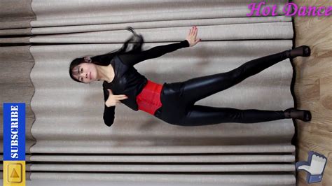 E Hot Chinese Girl Dancing High Heels In Leather Pants Leather