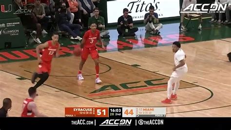 Miami Vs Syracuse Mens Basketball Highlight 2022 23 Video Dailymotion