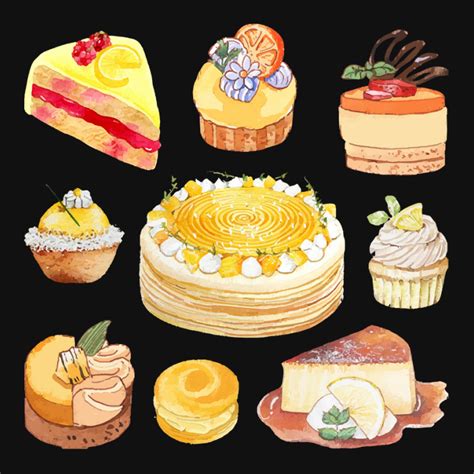 Lemon Pastry And Cakes T Shirt Assorted Lemon Desserts Cakes Cupca