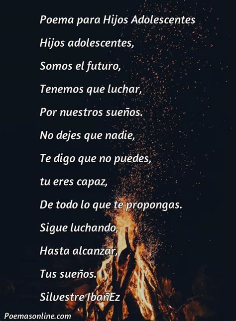 Cinco Mejores Poemas Para Hijos Adolescentes Poemas Online