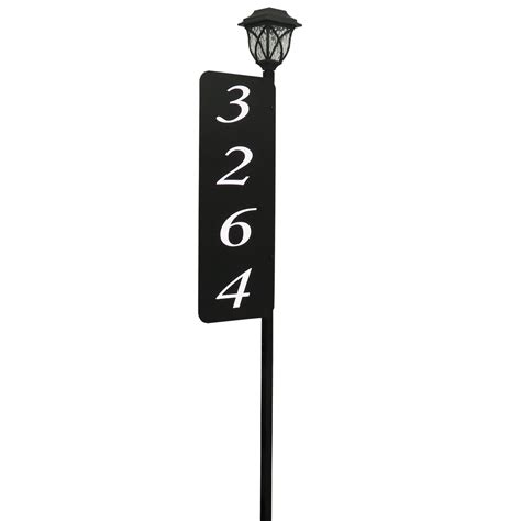 Address America Lighthouse Double Sided Address Sign With Solar Lamp 48 Post Etsy