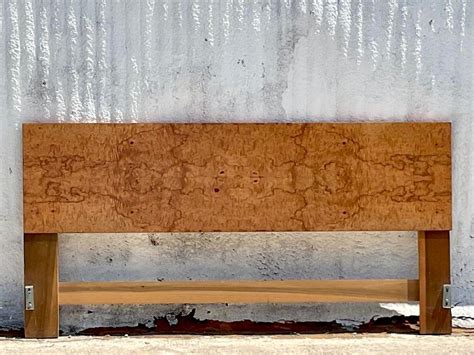 Late 20th Century Vintage Boho Burl Wood King Headboard For Sale At 1stdibs