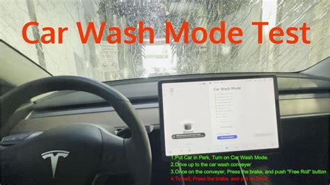 Tesla Car Wash Mode In A Conveyer Car Wash Know The Steps YouTube