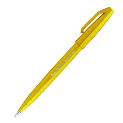 Caneta Pentel Brush Sign Pen Touch Unit Ria Todas As Cores Amarelo