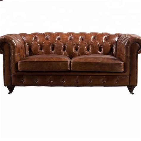 Hotel Single Vintage Leather Chesterfield Sofa Chair Buy Leather