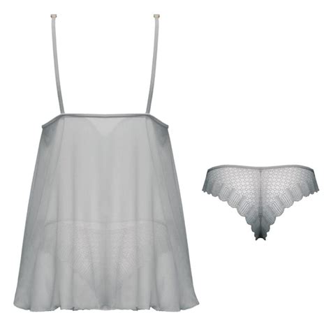 Baby Doll Camila Sexy Mesh Malla Encaje Panty Cocoa Lingerie Corseter A La Conchita