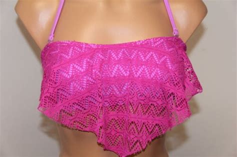 Nwt Hula Honey Swimsuit Bikini Bra Top Sz L Bandeau Pkllc Strap Ebay