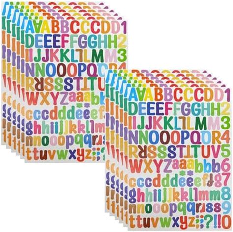 Amazon Nicpro Alphabet Letter Stickers 20 Sheet Self Adhesive ABC