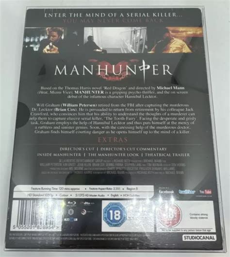 MANHUNTER STEELBOOK LIMITED Edition Blu Ray Disc New And Sealed EUR 207