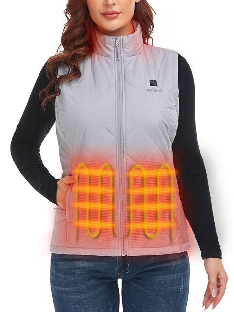 ORORO Womens Quilted Heated Vest With Battery Lightweight Heating