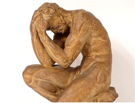 Terracotta Sculpture Naked Man Athlete At Rest O Merval Art Deco Twentieth