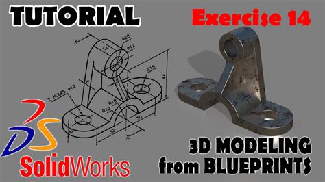 Solidworks Tutorial 3d Modeling From Blueprints Exercise 14 Grabcad