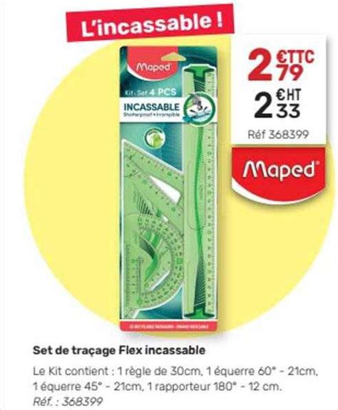 Promo Set De Traçage Flex Incassable Maped chez Office Depot