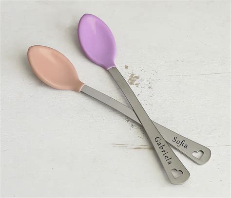 Set of 2 Baby Spoons Personalized With Names or Initials - Etsy