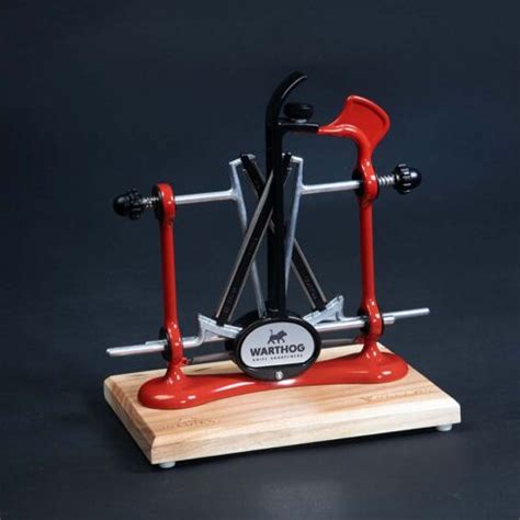 Elite A4 (wooden base) Knife Sharpener - VSharp Warthog Knife Sharpeners