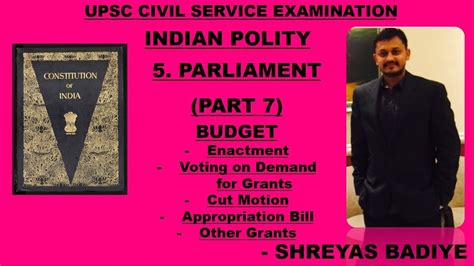 Indian Polity By Laxmikant Parliament Part 7 Budget Cut Motions