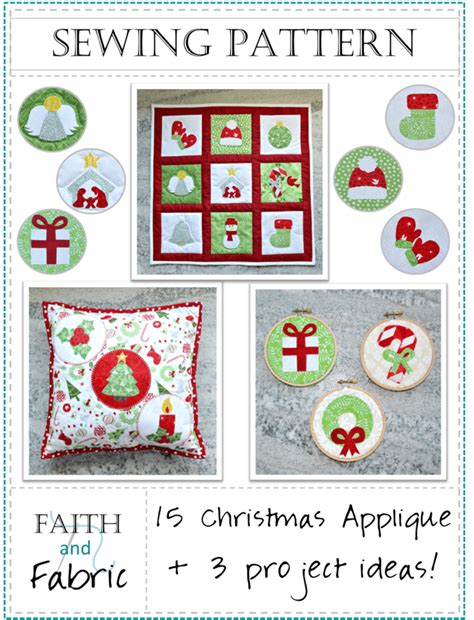 Christmas Applique Pattern – Faith and Fabric