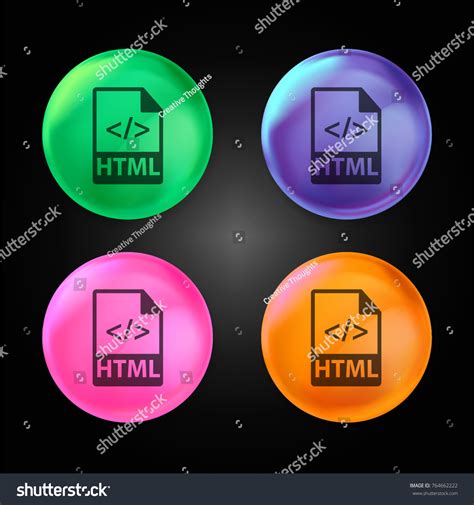 Html File With Code Symbol Crystal Ball Design Royalty Free Stock