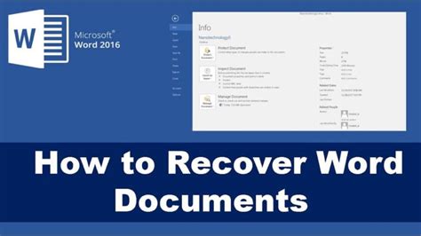 How To Recover A Word Document Geeks Around World