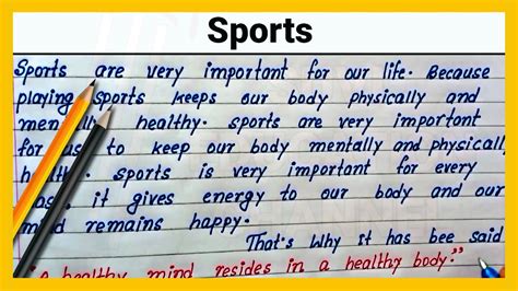 Easy English Paragraph On Sports Write Essay On Sports How To Write