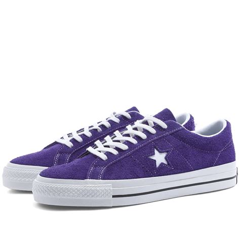 Converse One Star Hairy Suede Purple, Black & White | END.