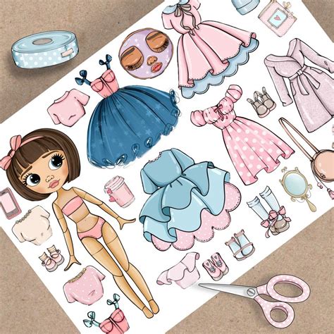 Paper Dolls Diy Paper Dolls Clothing Paper Doll Dress Paper Dolls