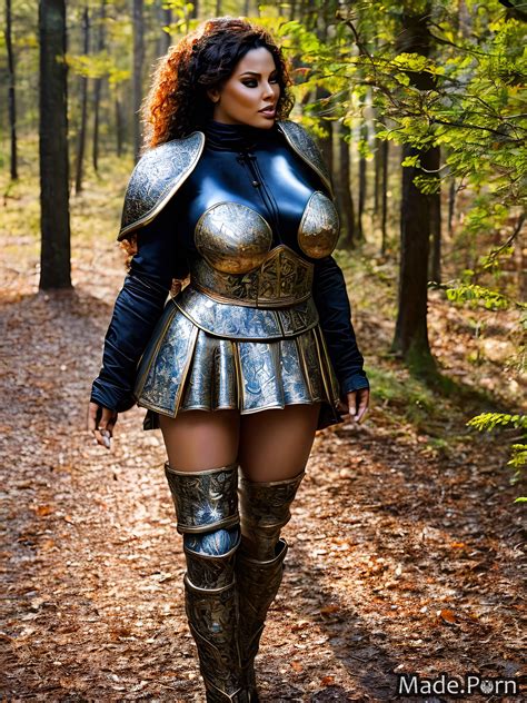 Porn Image Of Made Fantasy Armor Forest Metal Damascus Steel Woman Copper Created By AI