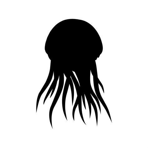 Jellyfish Silhouette Vector Jellyfish Silhouette Can Be Used As Icon