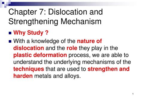 Ppt Chapter Dislocation And Strengthening Mechanism Powerpoint