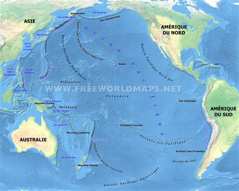Carte De L océan Pacifique Carte de l Océanie Océanie cartes des