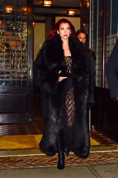 Dua Lipa Takes The Nude Dress Into Winter Climes British Vogue