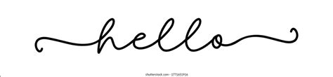 Cursive Hello Svg