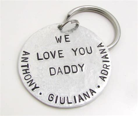 Mens Personalized Gift Personalized Dad Keychain - Etsy