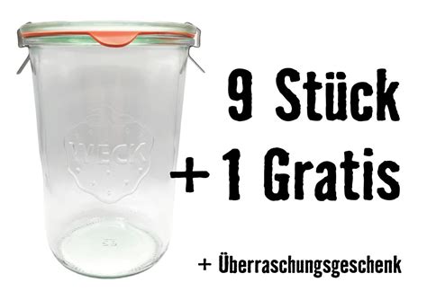 Weckglas Sturzglas 850 Ml 3 4 Liter Komplettglas 1A Preis