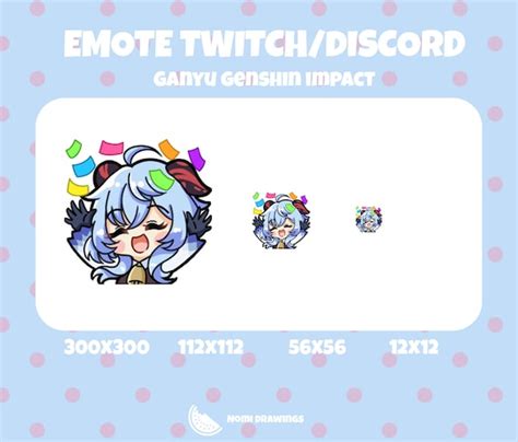 Ganyu Genshin Impact Emote Twitch And Discord Etsy