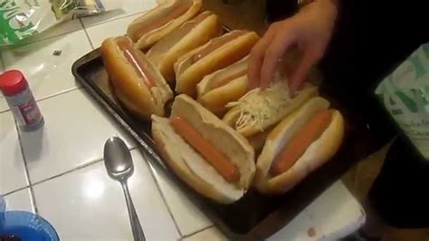 How To Make Oven Baked Hot Dogs In Steak Buns Yummy Recipe Youtube