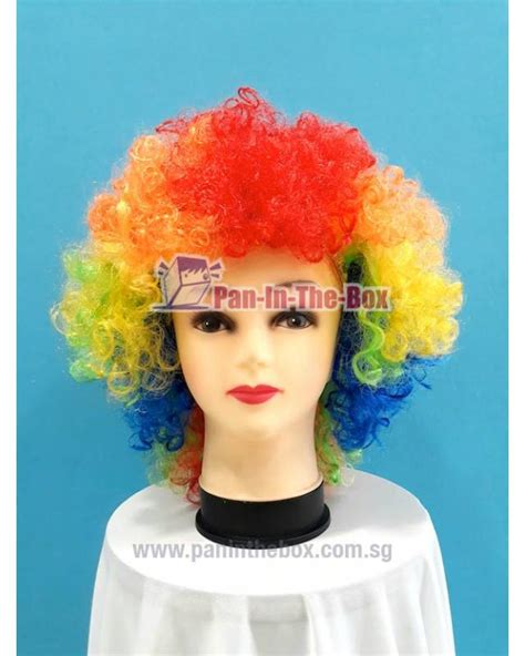 Short Rainbow Afro Wig