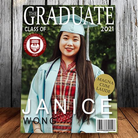 Graduation Magazine Cover Template