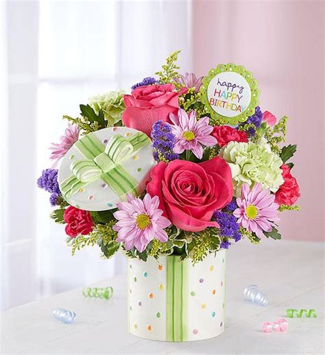 Happy Birthday Present Bouquet From 1 800 Flowerscom