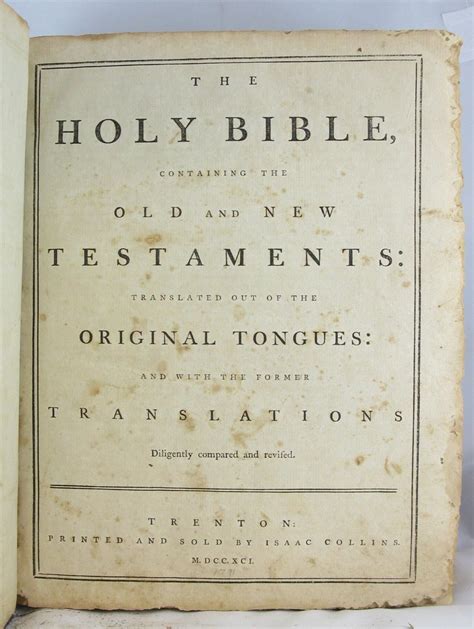 Holy Bible Containing The Old And New Testaments By Bible