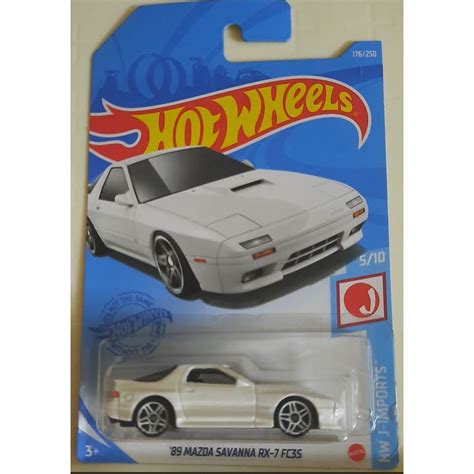 Hot Wheels 89 Mazda Savanna RX 7 FC3S White Shopee Malaysia